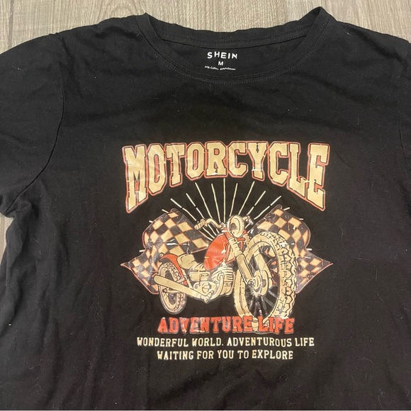 Shein Motorcycle Graphic Tee - Picture 2 of 3